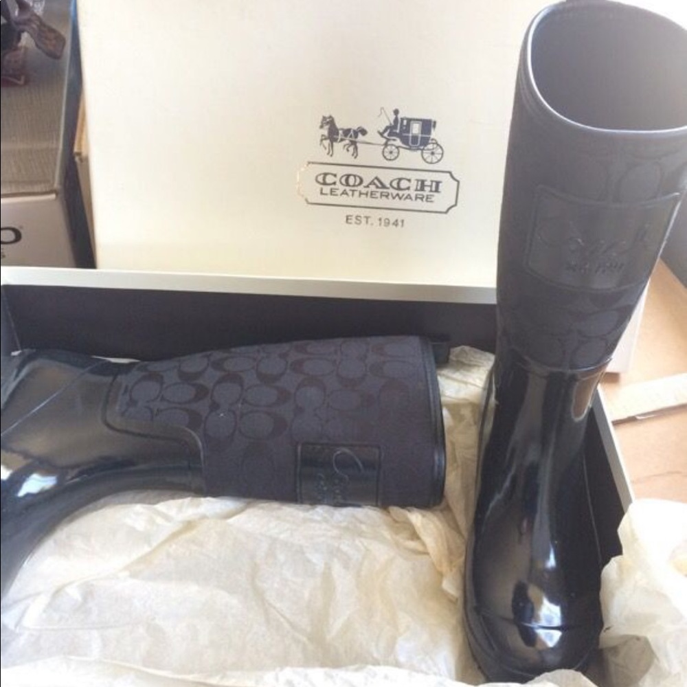 Coach rain boots